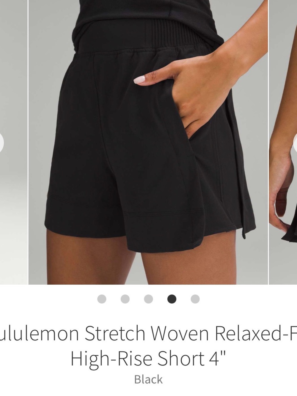 lululemon athletica High-Rise Stretch Woven Relaxed-Fit Shorts — Black